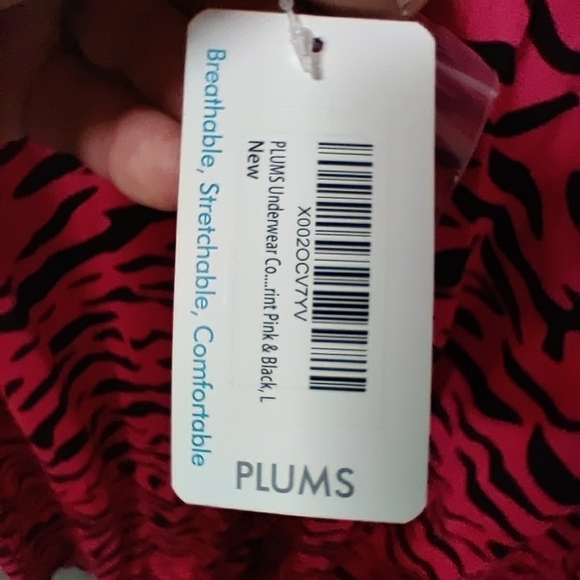PLUMS Super Soft Hot Pink Zebra Print Sleep Shirt Size Large NWT - Picture 3 of 4